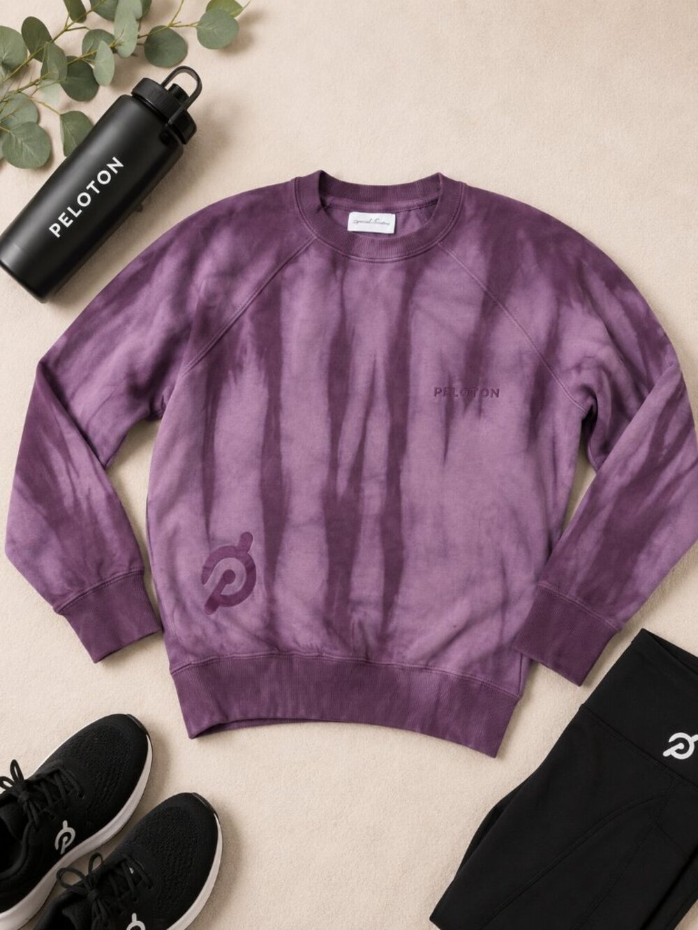 Peloton x Apparel Josephine Mauve Tie Dye Crewneck Sweatshirt Size Small